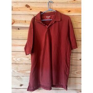 REDHEAD Men's 2XLT 2TGT Red Short Sleeve‎ Collared Polo Shirt